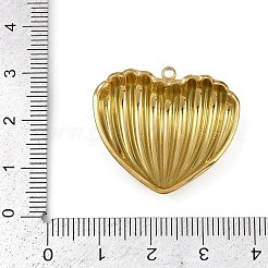 304ステンレスペンダント  ゴールドカラー  ハート  25.5x28.5x6.5mm  穴：2mm&nbsp;STAS-B092-08A-G