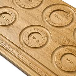 竹ビーズデザインボード  DIY ビーズジュエリーブレスレットとアンクレット作成トレイ  長方形  20x26x1.05cm&nbsp;TOOL-K013-02B