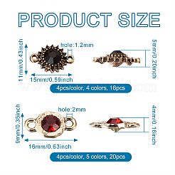 36Pcs 9 Style Zinc Alloy Links Connectors&nbsp;ALRI-MP0001-02