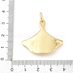 真鍮製マイクロパヴェキュービックジルコニアペンダント  葉  ゴールドカラー  29.5x32x4mm  穴：4.5x2.5mm&nbsp;LS-KK-K411-08G