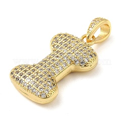 Brass Micro Pave Cubic Zirconia Pendants&nbsp;X-KK-E061-03G-09