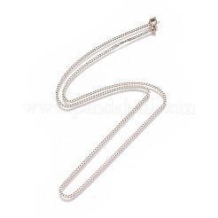 イオンプレーティング（IP）304ステンレススチールカーブチェーンネックレス  カニカン付き  ローズゴールド  21.65インチ（55cm）&nbsp;X-NJEW-L162-01A-RG