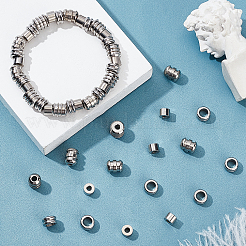 80Pcs 4 Style 304 Stainless Steel Beads&nbsp;STAS-DC0005-57