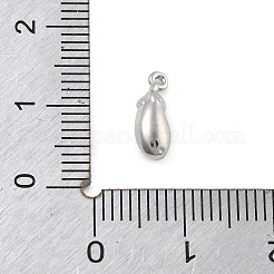 真鍮チャーム  カドミウムフリー＆ニッケルフリー＆鉛フリー  野菜ナスチャーム  プラチナ  11.5x4.5x4mm  穴：0.8mm&nbsp;LS-KK-D283-26P
