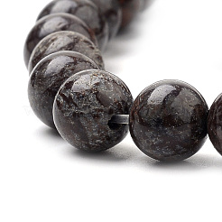 Natural Brown Snowflake Obsidian Beads Strands&nbsp;G-S259-12-8mm