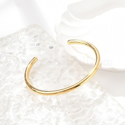 Ion Plating(IP) 304 Stainless Steel Simple Thin Cuff Bangles&nbsp;BJEW-P296-02G
