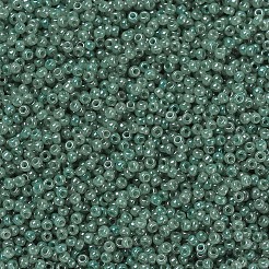 MIYUKIラウンドロカイユビーズ  日本製シードビーズ  11/0  （rr2375)透明ライトモスグリーンの光沢  2x1.3mm  穴：0.8mm  約5500個/50g&nbsp;SEED-X0054-RR2375