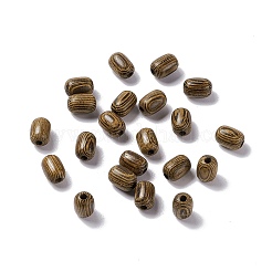 ウッドビーズ  無鉛の  コラム  コーヒー  7x5mm  穴：1.5mm&nbsp;WOOD-I008-06