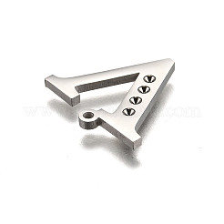 変色しない304ステンレススチールの文字ペンダントラインストーンセッティング  文字.v  16.5x17.5x1.5mm  穴：1.2mm  フィット感：1.6mmラインストーン&nbsp;STAS-Y006-61P-V