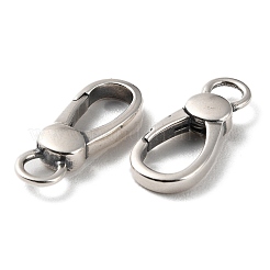 タイスターリングシルバーカニカン925個  オーバル  アンティークシルバー  21x8.5~9.5x4mm  穴：3.5x3mm&nbsp;STER-D003-27A-P
