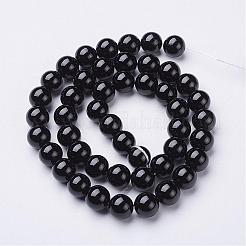 Natural Black Onyx Round Beads Strands&nbsp;GSR8mmC097
