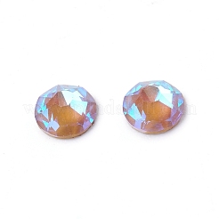 ガラスラインストーンカボション  モカ蛍光スタイル  フラットバック  多面カット  蛍光灯  半円  ミックスカラー  4x2mm&nbsp;RGLA-L024-J03-MI