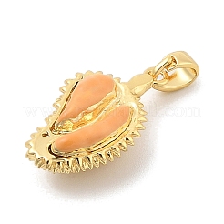Rack Plating Leaf Brass Resin Pendants&nbsp;KK-S407-07G