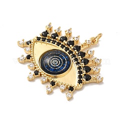 Rack Plating Brass Cubic Zirconia Pendants&nbsp;KK-G504-19G-03