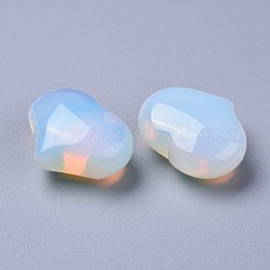 オパールビーズ  穴なし/ドリルなし  ハート  20x25x11~13mm&nbsp;G-F659-A34