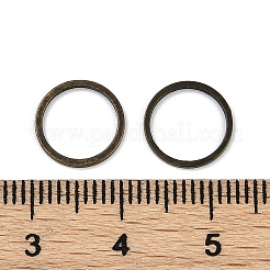 リングを結ぶラックメッキ真鍮  カドミウムフリー＆鉛フリー  長持ちメッキ  リング  アンティークブロンズ  10x1mm  内径：8.5mm&nbsp;KK-P286-01B-AB