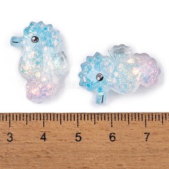 透明エポキシ樹脂デコデンカボション  キラキラ輝く海の動物  タツノオトシゴ  24.5x17x7mm&nbsp;CRES-P035-10G