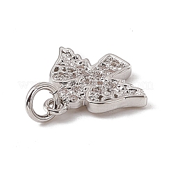 Brass Micro Pave Clear Cubic Zirconia Pendants&nbsp;ZIRC-F132-84P