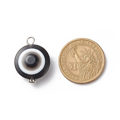Transparent Evil Eye Resin Pendants&nbsp;PALLOY-JF01847-01