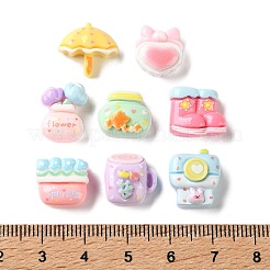 オペーク樹脂カボション  混合図形  ミックスカラー  11.5~14.5x11~14.5x6.5~7.5mm&nbsp;RESI-G134-02