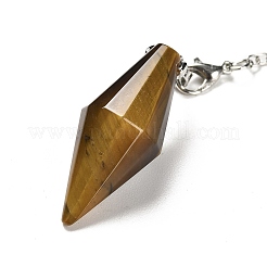 Natural Tiger Eye Pointed Dowsing Pendulums&nbsp;G-F763-05P-07