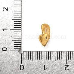 ベールに925スターリングシルバースナップ  ハート  ゴールドカラー  10.5x6x5mm  穴：1.5x3.5mm&nbsp;LS-STER-D300-17G-02
