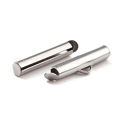 Non-Tarnish 304 Stainless Steel Slide On End Clasp Tubes&nbsp;X-STAS-C044-08B-P