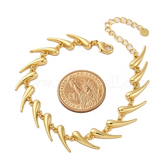 Rack Plating Brass Link Bracelets for Women&nbsp;BJEW-C086-01G