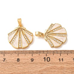 Brass Micro Pave Clear Cubic Zirconia Pendants&nbsp;CU-CBA805D-01G-02