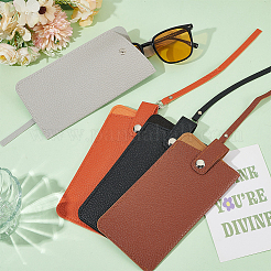 4Pcs 4 Colors Imitation Leather Glasses Storage Bags&nbsp;ABAG-AR0001-05