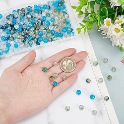 240Pcs 8 Style Crackle Transparent Glass Beads&nbsp;CCG-GO0001-01