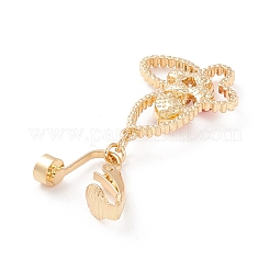 Butterfly Rhinestone Charm Belly Ring&nbsp;LS-AJEW-F057-09G