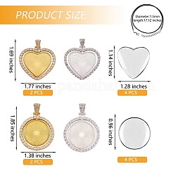 DIY Heart & Flat Round Necklace Making Kit&nbsp;DIY-SZ0007-31