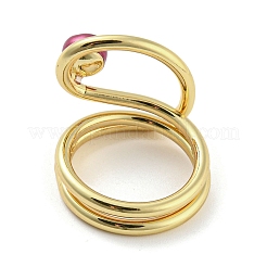 Brass Wire Wrap Finger Ring&nbsp;RJEW-Q804-03G