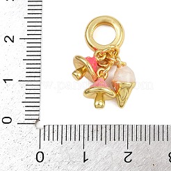 真鍮エナメルヨーロピアンダングルチャーム  大穴ペンダント  18KGP本金メッキ  ラックめっき  長持ちメッキ  カドミウムフリー＆鉛フリー  ミックスカラー  混合図形  25~30mm  穴：5.5mm&nbsp;KK-I352-25G