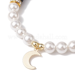 Moon 304 Stainless Steel Charm Bracelets&nbsp;BJEW-JB10310-01