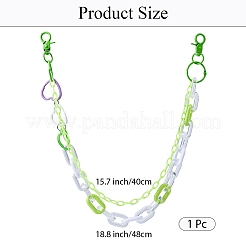 Alloy Heart Double Layered Chain Belts for Pants&nbsp;AJEW-WH20070-009