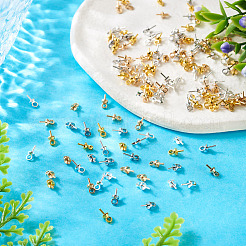 332Pcs 4 Colors Brass Cup Peg Bails Pendants&nbsp;KK-TA0003-45