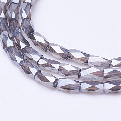 Electroplate Transparent Glass Beads Strands&nbsp;EGLA-E046-E04