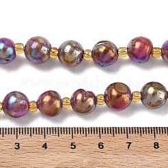 Electroplated Natural Druzy Geode Crystal Beads Strands&nbsp;G-G459-02M