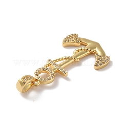 Rack Plating Brass Micro Pave Cubic Zirconia Pendants&nbsp;KK-A160-08G