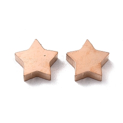 イオンプレーティング（IP）304ステンレススチールチャーム  スター  ローズゴールド  9x9.5x3mm  穴：1.6mm&nbsp;LS-STAS-F271-15RG