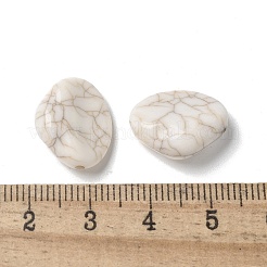 アクリルビーズ  模造ターコイズビーズ  ナゲット  雪  17.5x13.5x6mm  穴：1.4mm  約387個/500g&nbsp;OACR-H045-02