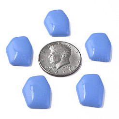 オペークアクリルカボション  不規則な六角形  コーンフラワーブルー  25.5x19.5x5.5mm  約253個/500g&nbsp;MACR-S373-143-A02