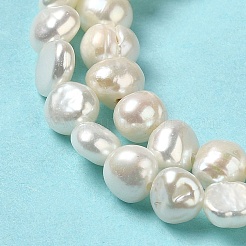 天然養殖淡水パールビーズ連売り  両面研磨  グレード4 A  貝殻色  5x5~5.5x4~5mm  穴：0.6mm  約74個/連  14.65~14.76''（37.2~37.5センチメートル）&nbsp;PEAR-E017-24