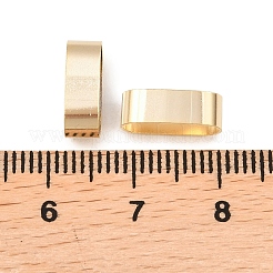 真鍮のスライドチャーム  カドミウムフリー＆鉛フリー  長方形  24KGP本金メッキ  12x4x5.5mm  穴：11x4.5mm&nbsp;KK-C163-23C-G