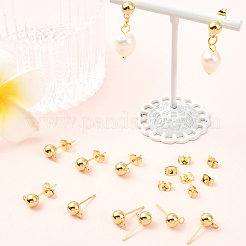 40Pcs 304 Stainless Steel Stud Earring Findings&nbsp;STAS-SC0010-54