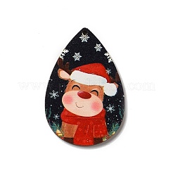 Single Face Printed Wood Big Pendants&nbsp;WOOD-H102-03F