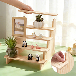 5-Tier Assemble Wood Display Riser Stands&nbsp;ODIS-WH0095-019B