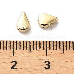 CCBプラスチックビーズ  ティアドロップ  ゴールドカラー  6x4x2.8mm  穴：1.4mm&nbsp;CCB-A001-10G